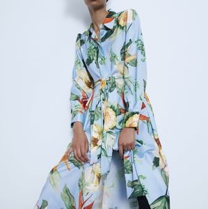 PRINTED SHIRT DRESS